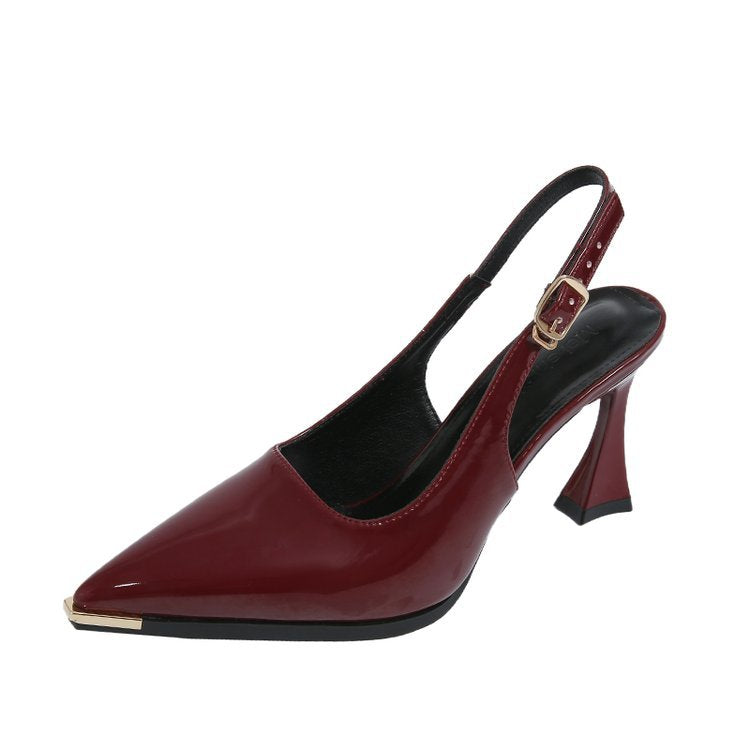Damen Slingback Pumps mit spitzem Zehenbereich und elegantem Blockabsatz R&B