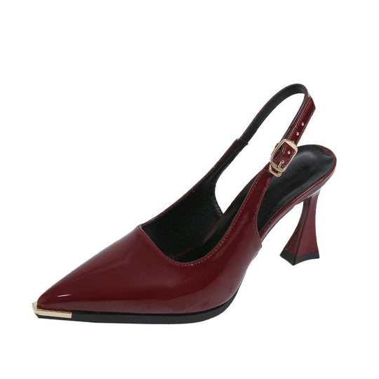 Damen Slingback Pumps mit spitzem Zehenbereich und elegantem Blockabsatz R&B