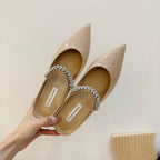 Damen elegante Ballerinas mit funkelndem Strassband R&B