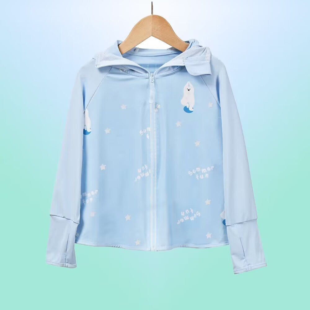Jungen funktionale UV-Schutzjacke mit Kapuze R&B