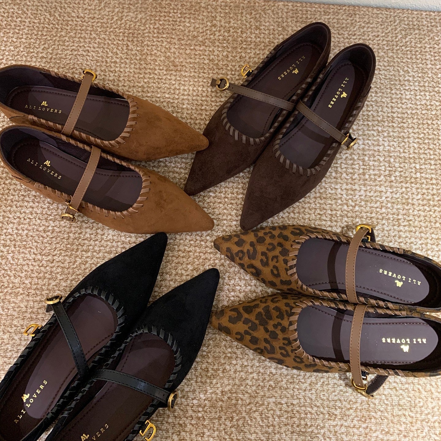 Damen elegante Schnürpumps mit modischem Riemen und spitzem Fußteil R&B
