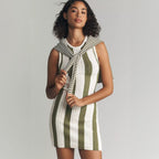 Damen figurbetontes Strickkleid mit einzigartigem Muster R&B