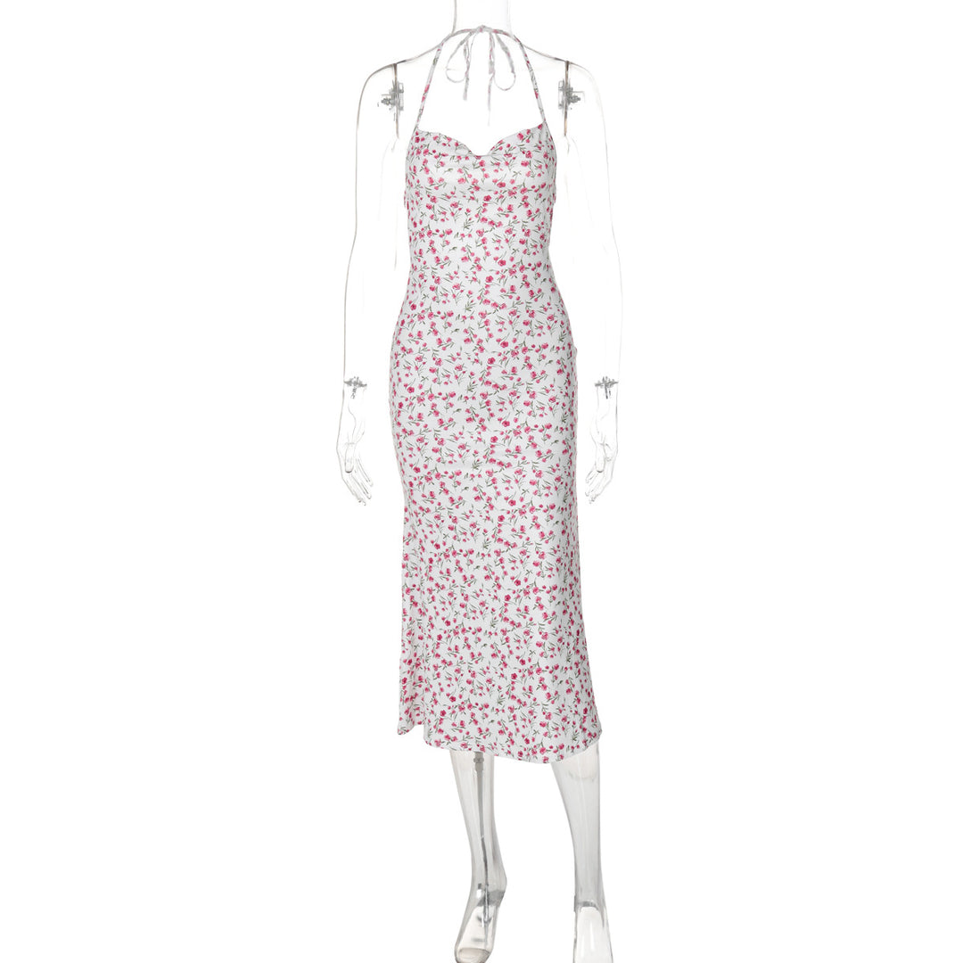 Damen Maxikleid mit eleganter Schnürung und floralem Muster R&B