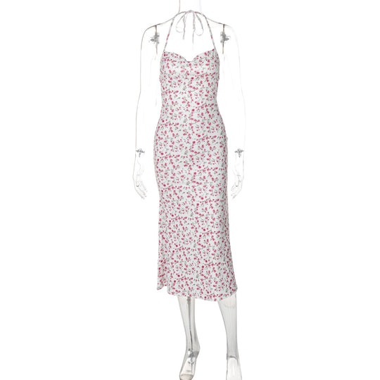 Damen Maxikleid mit eleganter Schnürung und floralem Muster R&B