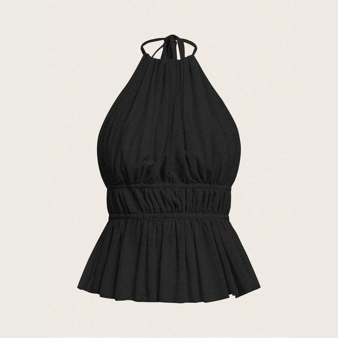 Damen Charmantes Schleifen-Top mit Rüschendetails R&B