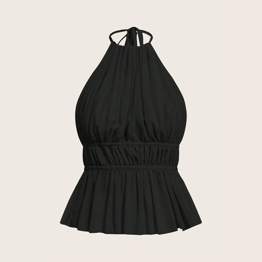 Damen Charmantes Schleifen-Top mit Rüschendetails R&B