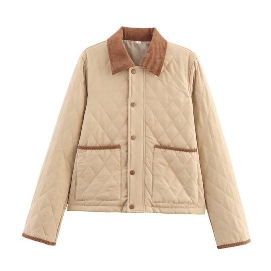 Damen Steppjacke mit strukturiertem Kragen und praktischen Taschen R&B