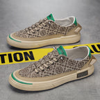 Damen modische Freizeitsneaker mit kreativem Muster und robustem Profil R&B