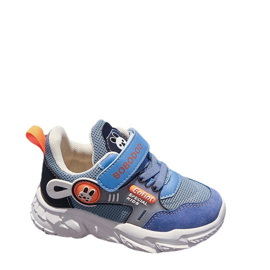 Damen Sportliche Kinder-Sneaker mit verstellbarem Klettverschluss und niedlichem Tiermotiv R&B