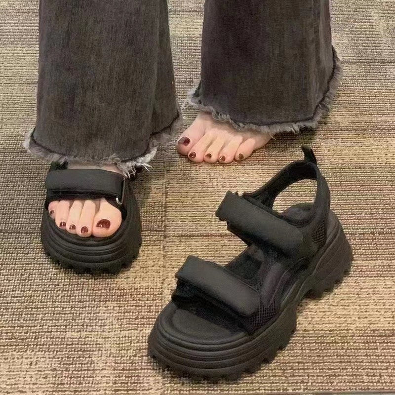 Damen Sportliche Sandalen mit verstellbaren Klettverschlüssen R&B