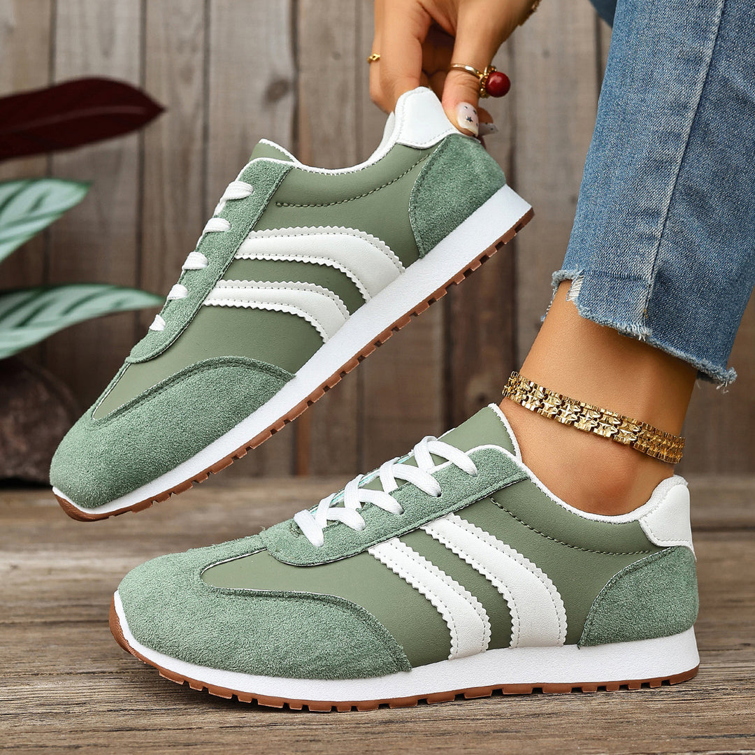 Damen Sportliche Retro-Sneaker mit atmungsaktivem Obermaterial und weicher Dämpfung R&B