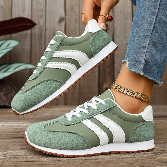 Damen Sportliche Retro-Sneaker mit atmungsaktivem Obermaterial und weicher Dämpfung R&B