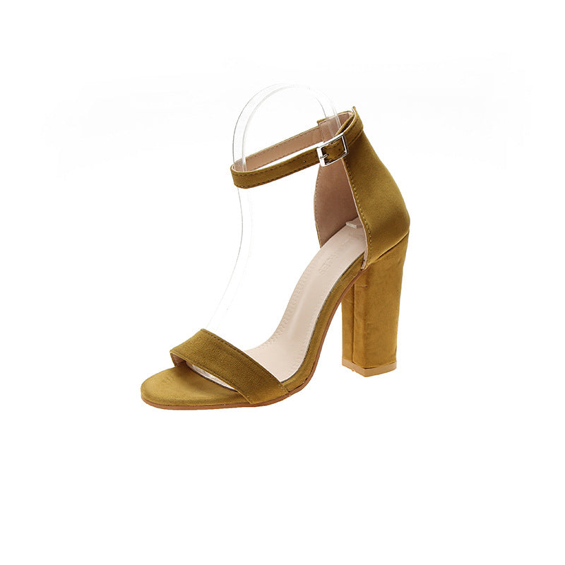Damen Wedge-Sandalen mit breiten Riemen und komfortablem Blockabsatz R&B