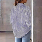 Damen Hemdbluse mit modernem Streifenmuster und bequemer Passform R&B