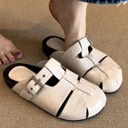 Damen Komfortable Clogs mit modischem Schnallenverschluss R&B