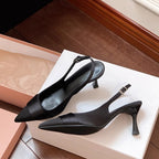 Damen Slingback-Pumps mit elegantem Spitzenzehen und verstellbarem Riemen