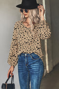 Damen Elegante Bluse mit Rüschenärmeln und modernem Punktmuster R&B