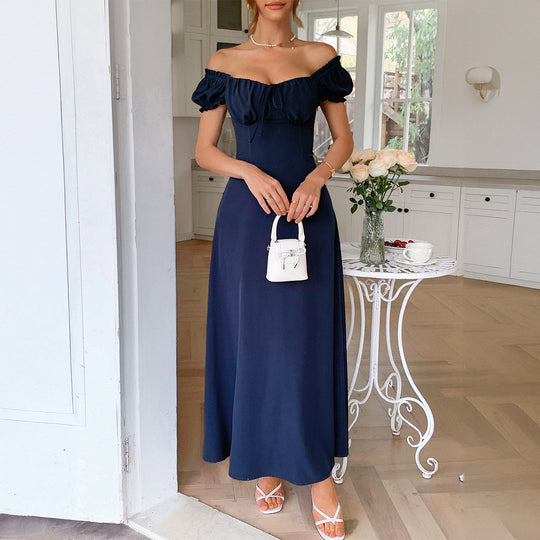 Damen Maxi-Kleid mit charmanten Rüschendetails und schmeichelndem Schnitt R&B