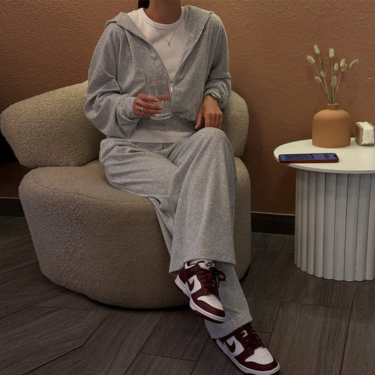 Damen lässiger Jogginganzug mit Kapuze R&B