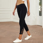 Damen Modische Leggings mit Spitzenverzierungen