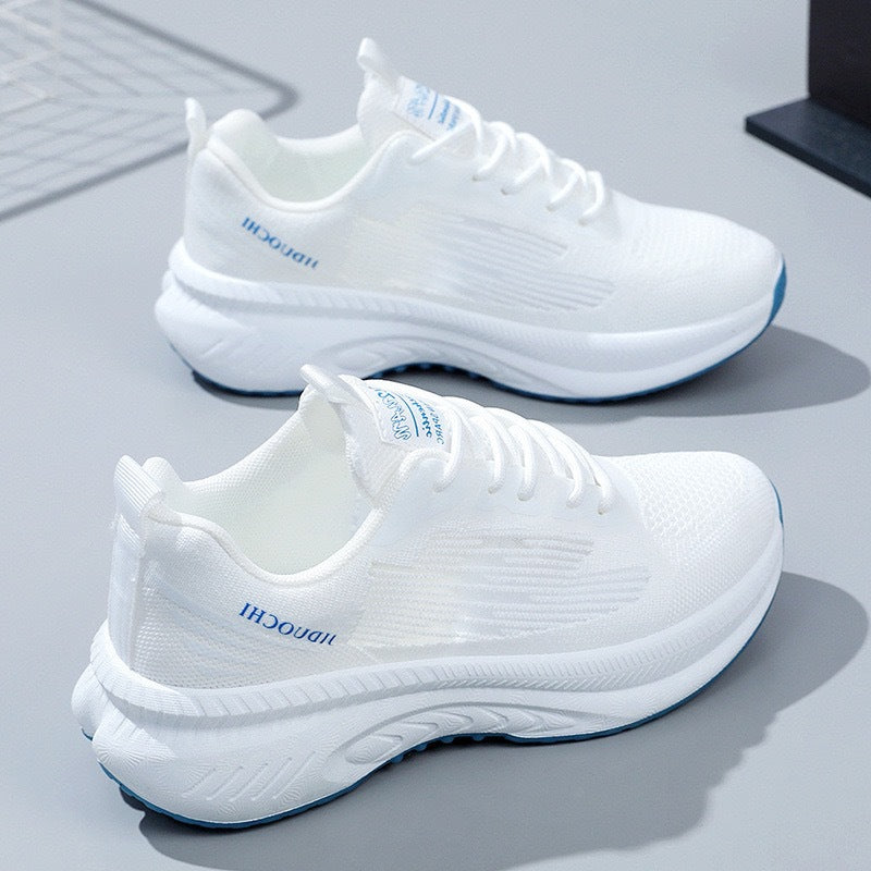 Damen Lauf-Sneaker mit atmungsaktiver Mesh-Oberfläche und dämpfender Sohle R&B