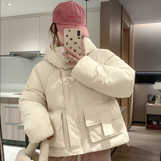 Damen Kurze isolierte Pufferjacke mit praktischen Taschen R&B