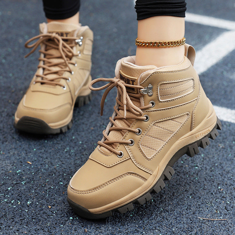 Damen isolierte Outdoor-Wanderschuhe mit rutschfester Sohle