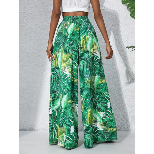 Damen Weit geschnittene Sommerhose mit floralem Muster R&B