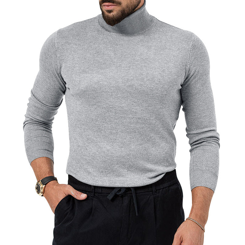 Herren Rollkragenpullover aus weichem Baumwollmix mit strukturierter Oberfläche R&B