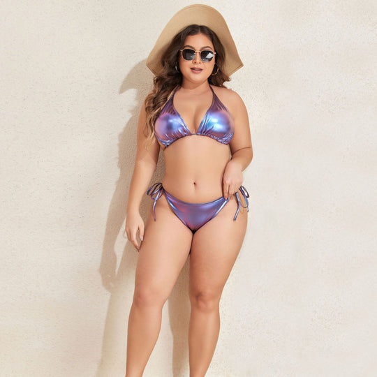 Damen Triangel-Bikini mit schimmerndem Design R&B