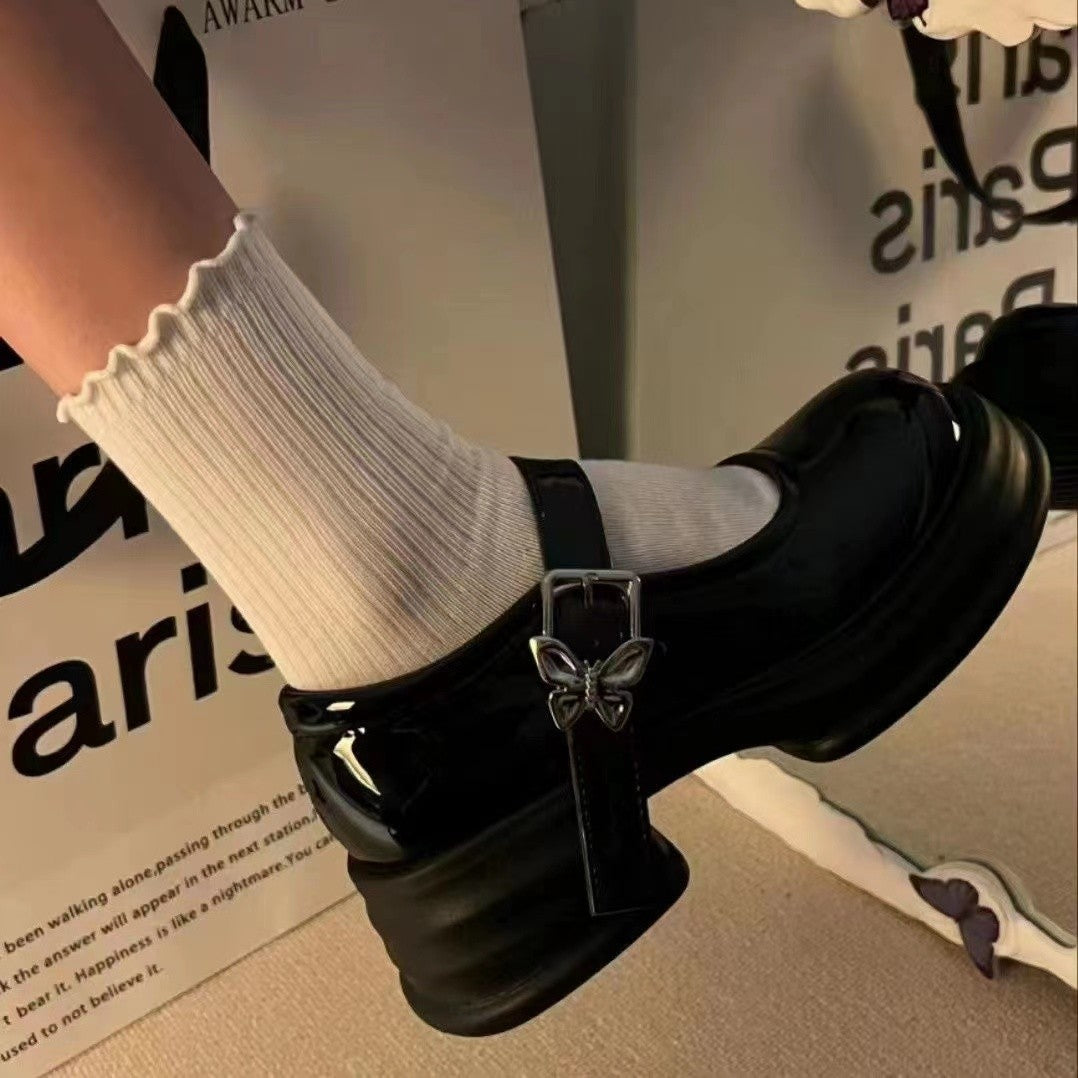 Damen Modische Plateau-Pumps mit verstellbarem Riemen und stabiler Sohle R&B