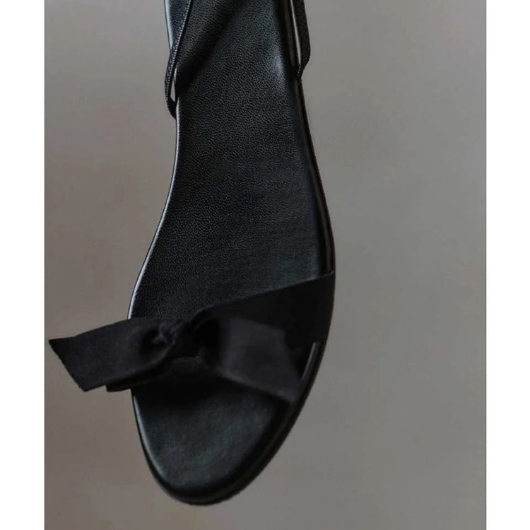 Damen Zehentrenner-Sandalen mit süßem Schleifendetail und komfortablem Fußbett R&B