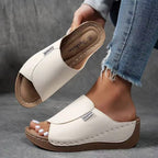 Damen Wedge-Sandalen mit komfortablem Fußbett und modischem Riemendesign R&B