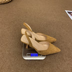 Damen Slingback-Pumps mit spitzem Zehenbereich und rutschfester Sohle R&B