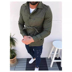Herren modische Designerjacke mit doppeltem Reihenverschluss und Gürtel R&B
