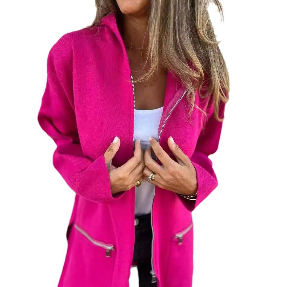 Damen lange Joggingjacke