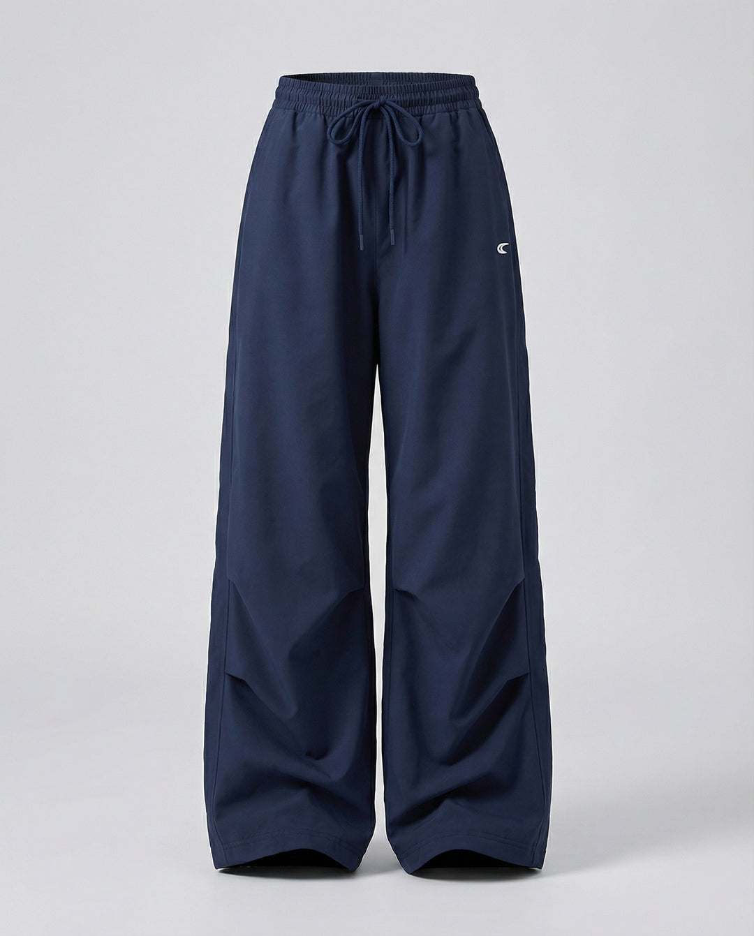 Damen weite Bundhose mit elastischem Tunnelzug langen Schlagbeinen und seitlicher Teilungsnaht R&B