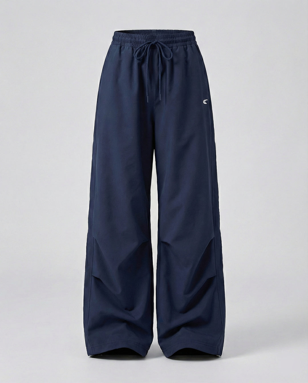 Damen weite Bundhose mit elastischem Tunnelzug langen Schlagbeinen und seitlicher Teilungsnaht R&B