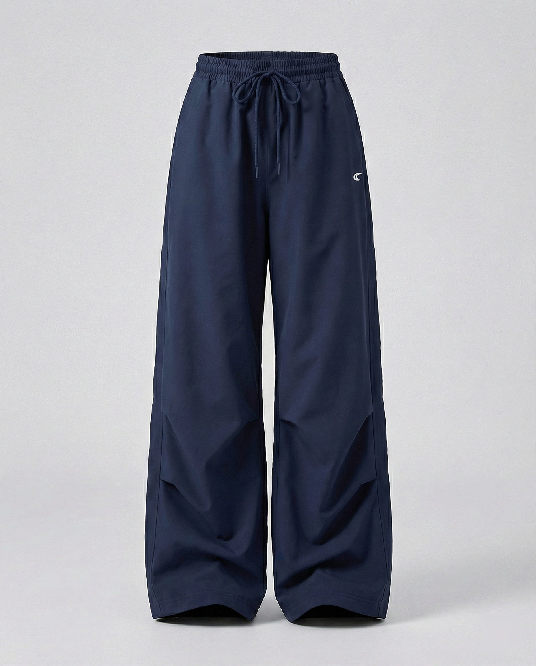 Damen weite Bundhose mit elastischem Tunnelzug langen Schlagbeinen und seitlicher Teilungsnaht R&B