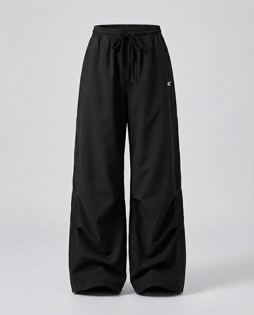 Damen weite Bundhose mit elastischem Tunnelzug langen Schlagbeinen und seitlicher Teilungsnaht R&B