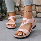Damen sportive Zehentrenner-Sandalen mit ergonomischem Design und verstellbarem Riemen R&B