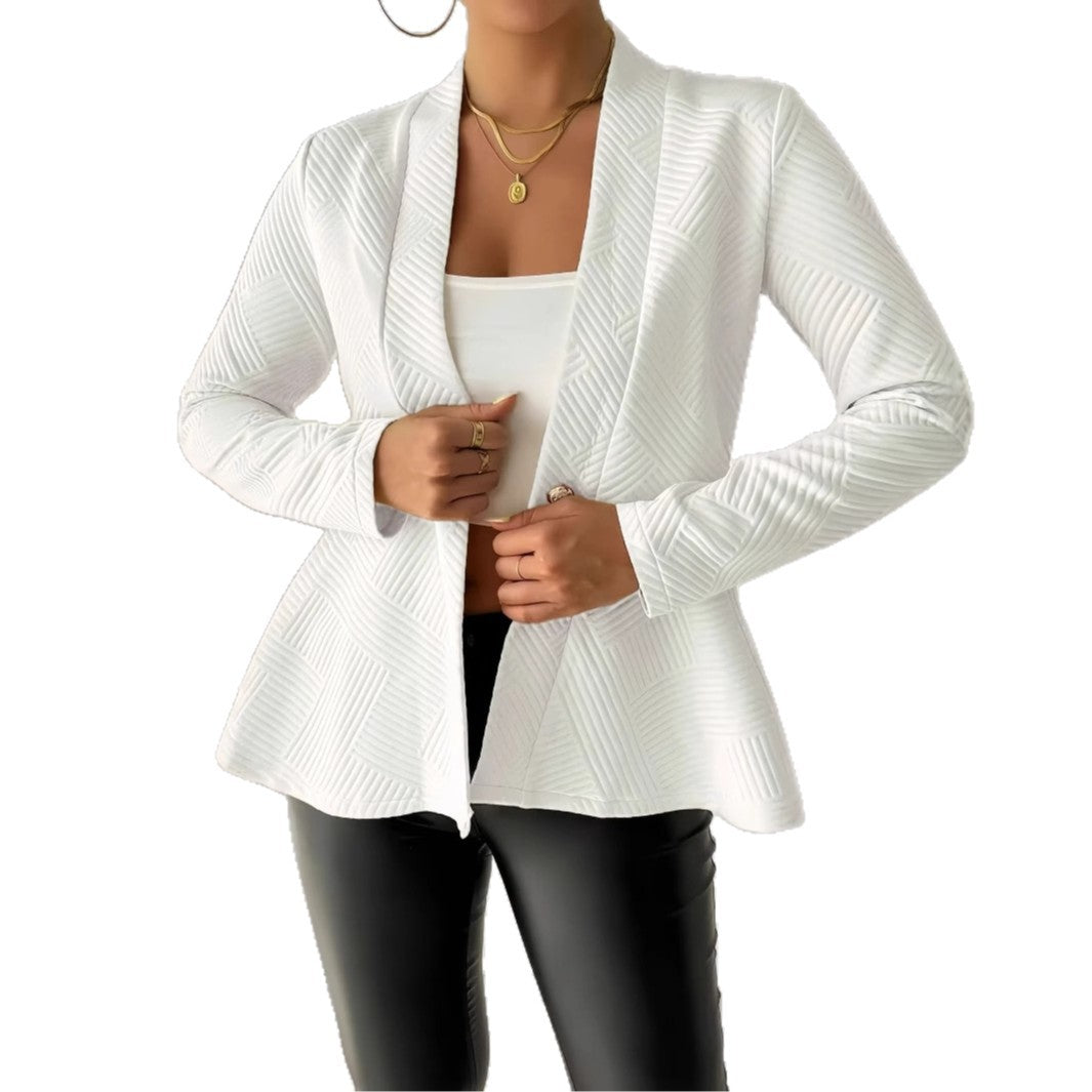 Damen eleganter Blazer aus strukturiertem Stoff R&B