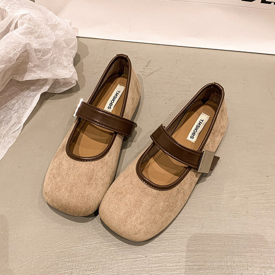 Damen Elegante Ballerinas mit verstellbarem Riemen und hochwertiger Verarbeitung R&B