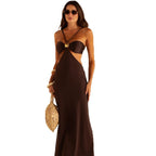 Damen Cut-Out Strandkleid R&B