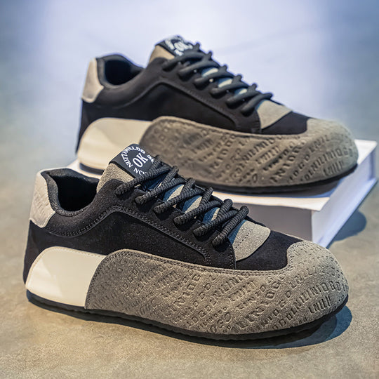 Damen modische Sneaker mit geprägtem Obermaterial und sportlicher Sohle R&B