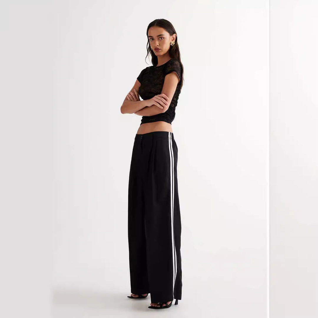 Damen Spitzentop mit enganliegendem Design und kurzen Ärmeln R&B