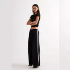 Damen Spitzentop mit enganliegendem Design und kurzen Ärmeln R&B
