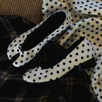 Damen Ballerinas mit eleganter Punktmusterung und innovativem Zehendesign R&B