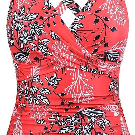 Damen Badeanzug mit Wickelschnitt und figurschmeichelndem Design R&B