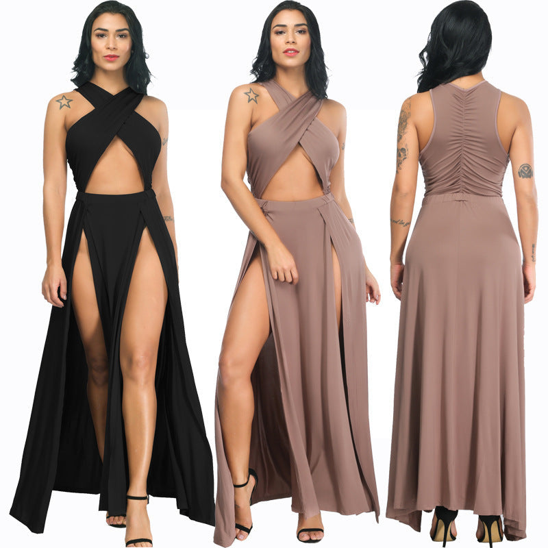 Damen atemberaubendes Wickelkleid mit raffiniertem Schnitt R&B